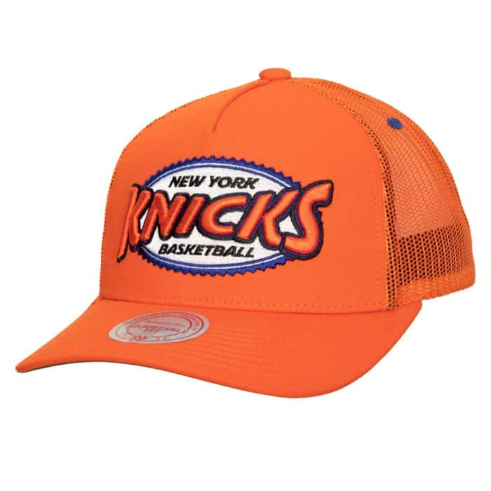 New york knicks naranja Team Seal Trucker Snapback visera curva