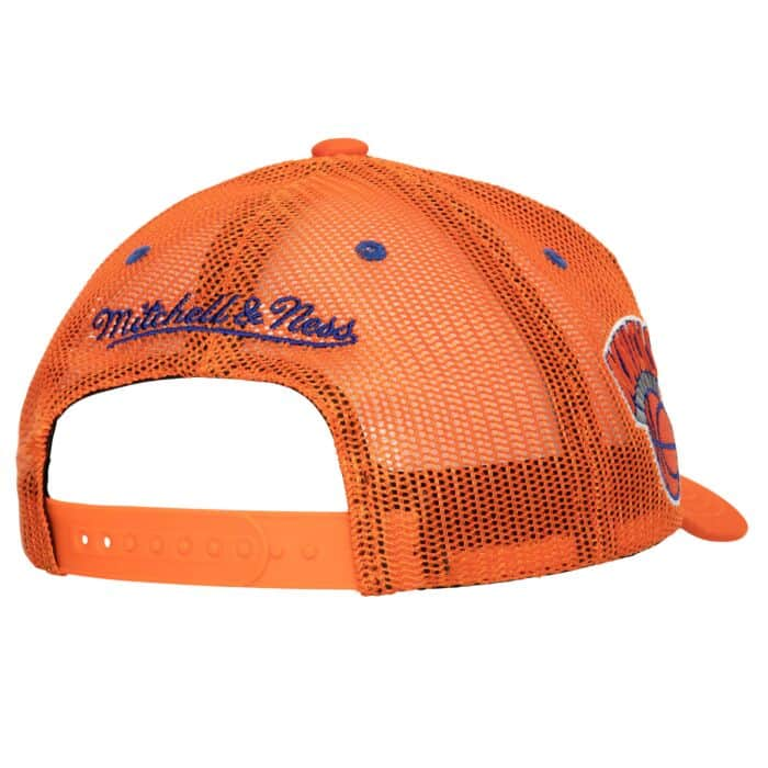 New york knicks naranja Team Seal Trucker Snapback visera curva