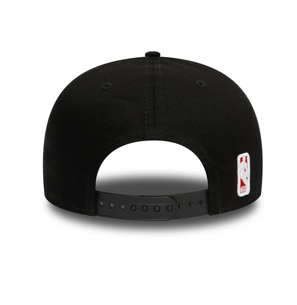 9FIFTY chicago bulls negra logo bulls visera plana snapback