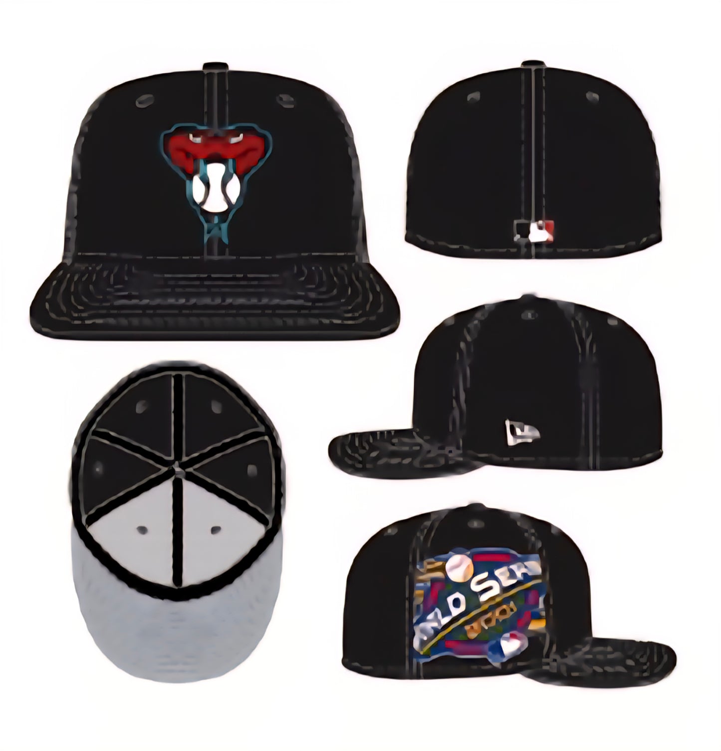 Gorra 59FIFTY Arizona Diamondbacks negra WS 2001 parche