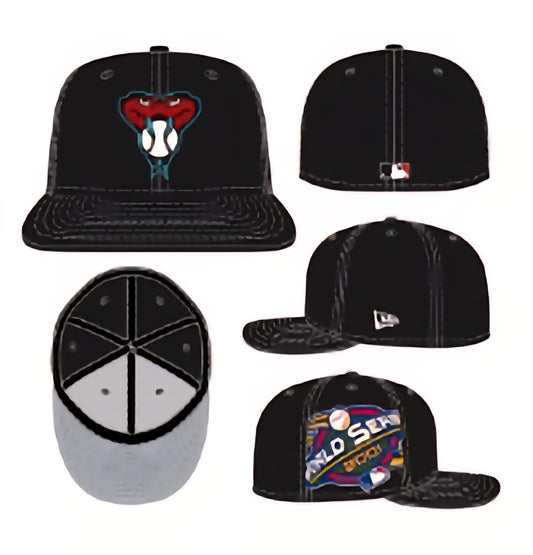 Gorra 59FIFTY Arizona Diamondbacks negra WS 2001 parche