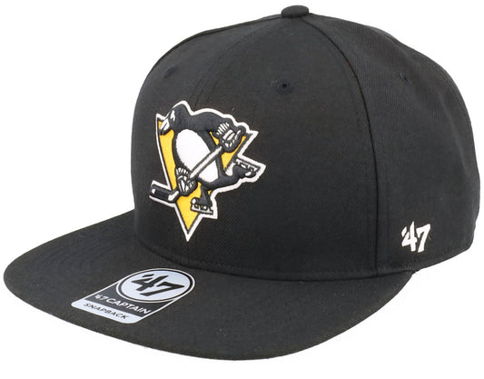 Gorra negra plana Penguins 47 captain NHL