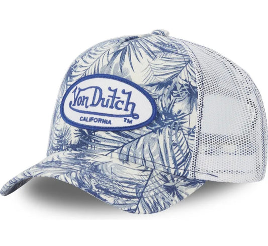 Gorra Trucker Von Dutch FLO B – Blanca y Azul