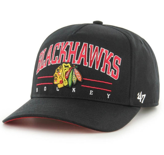 Gorra ’47 Brand Roscoe Hitch – Chicago Blackhawks (Negra)