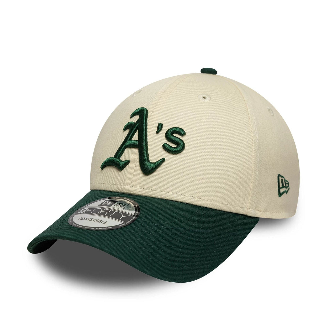 Gorra New Era Oakland Athletics crema Block 9FORTY