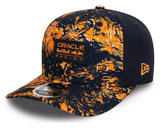 Gorra Red Bull Racing New Era 9FORTY Snapback Edición Especial – Azul/Naranja