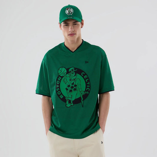 Camiseta Boston Celtics verde mesh oversize