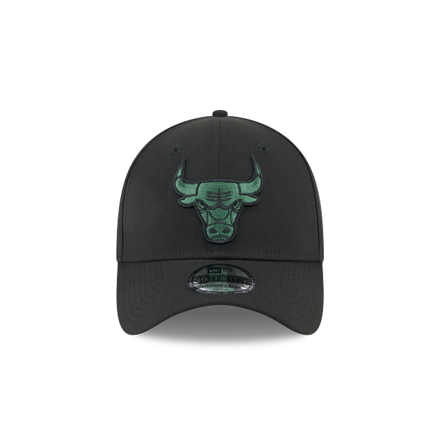 Gorra New Era Chicago Bulls Negra Logo Cilantro 39THIRTY Stretch Fit