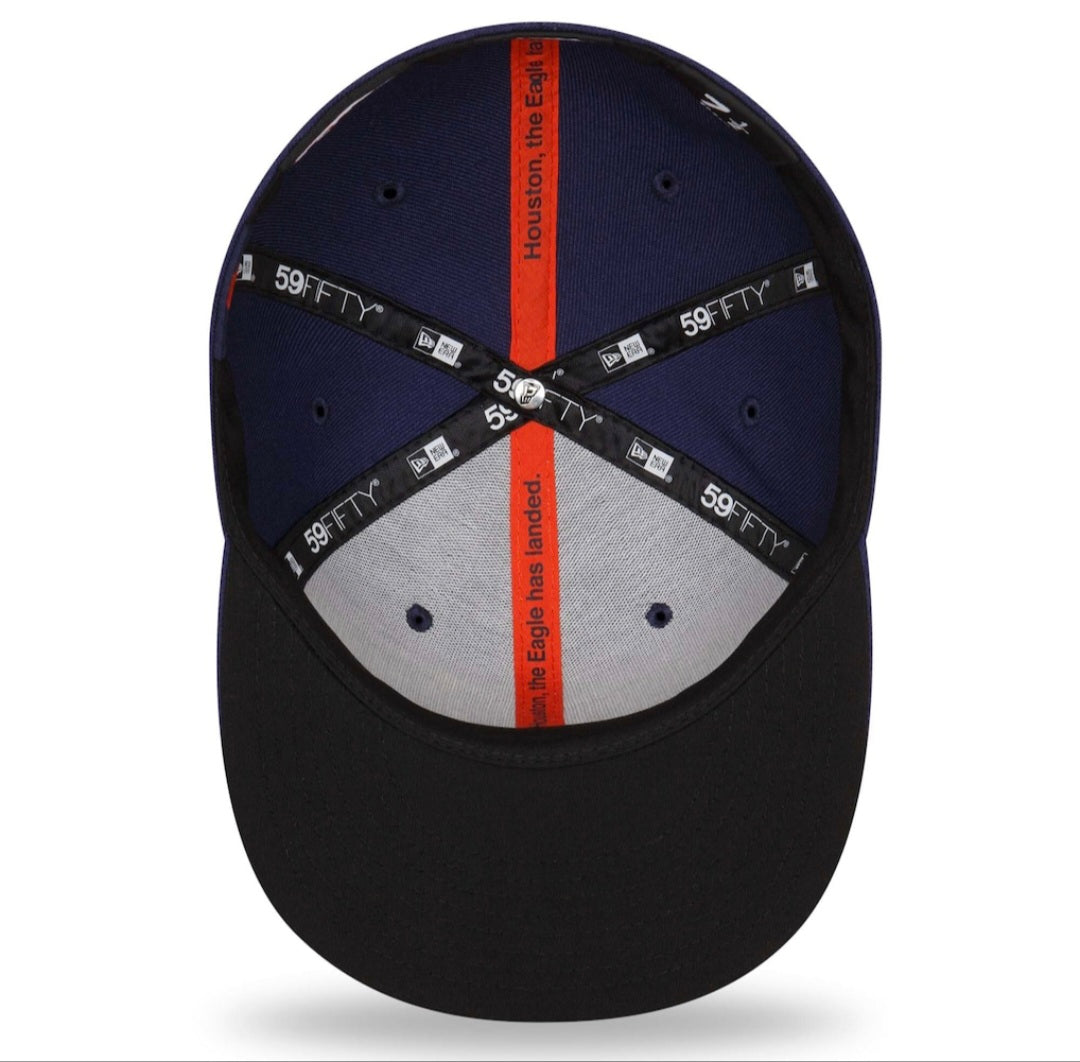 Gorra Houston Astros 59FIFTY Azul Marino con Detalles Naranja