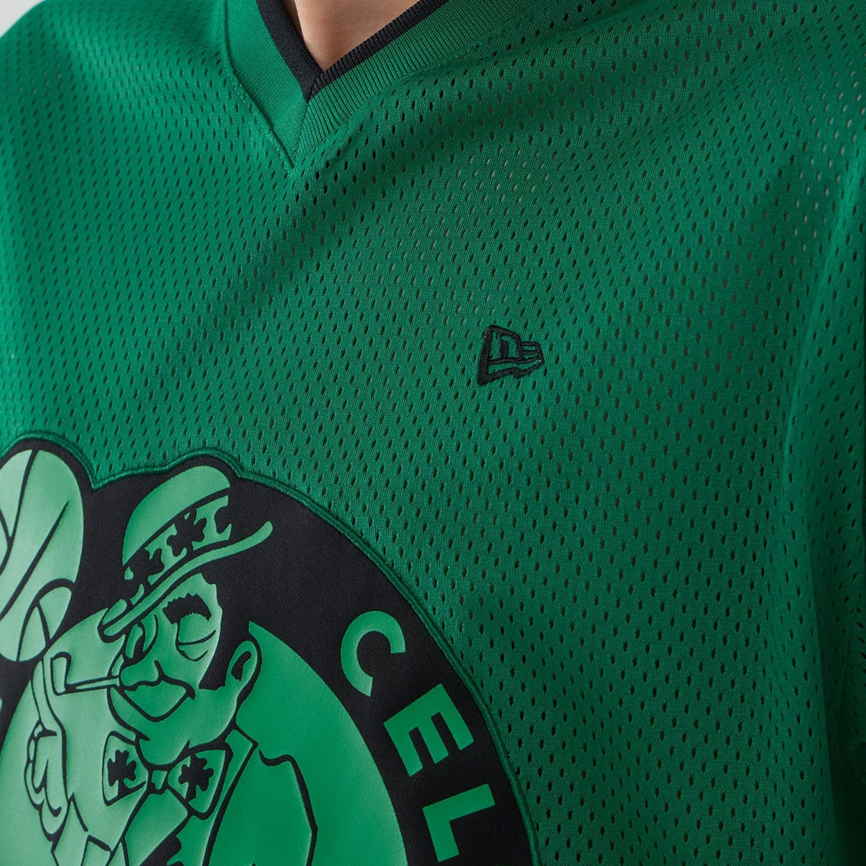 Camiseta Boston Celtics verde mesh oversize