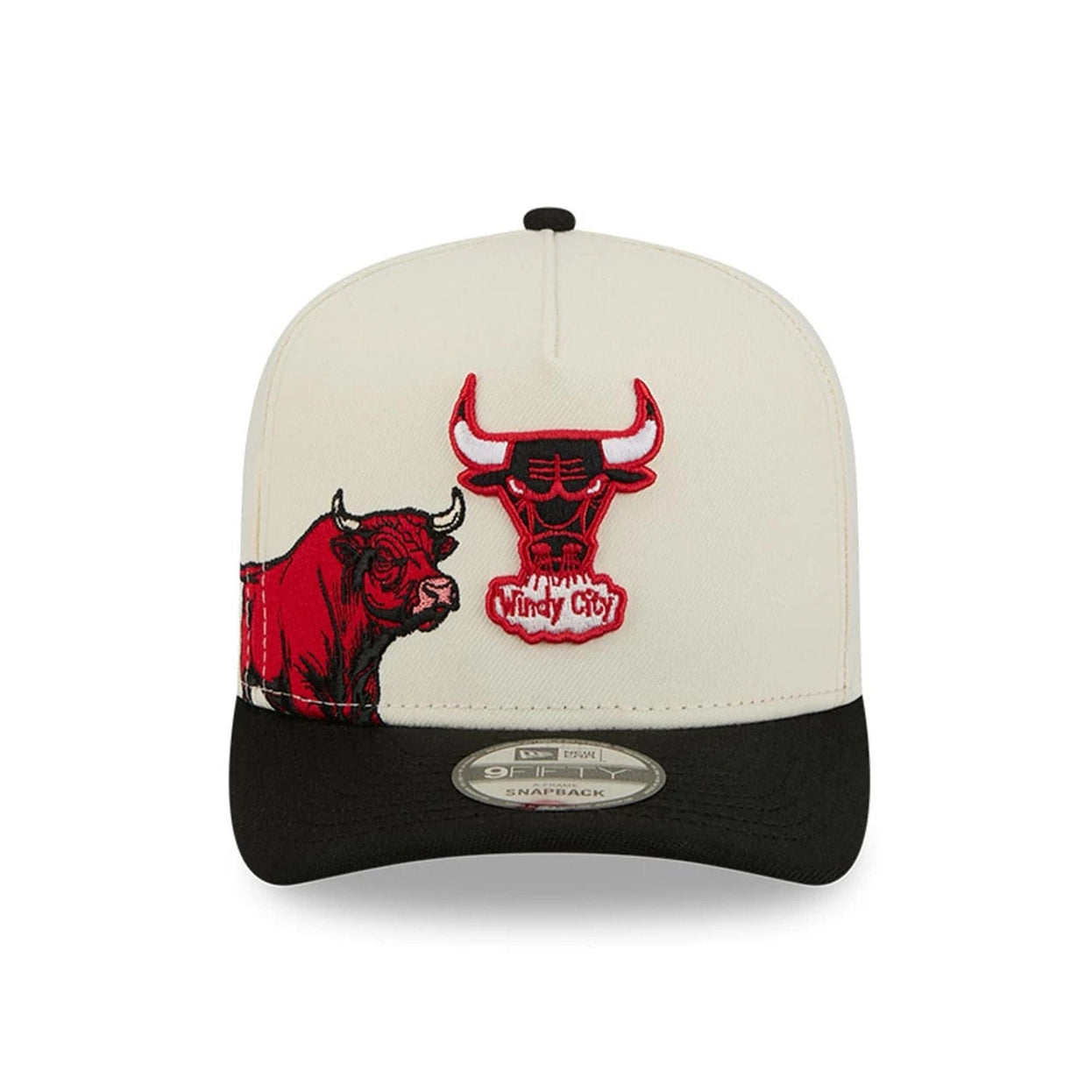 Gorra Bulls NBA crema negra 9FIFTY A-Frame Snapback