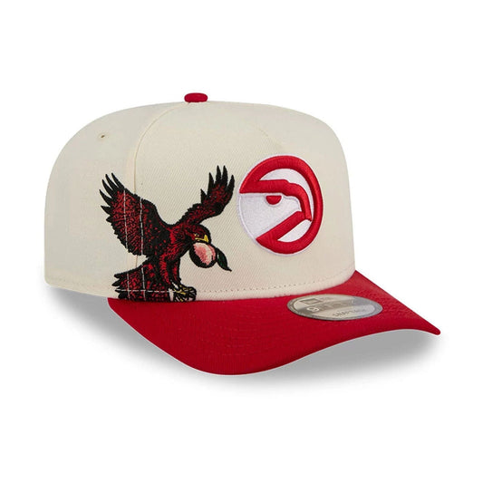 Gorra Hawks NBA crema roja 9FIFTY A-Frame Snapback
