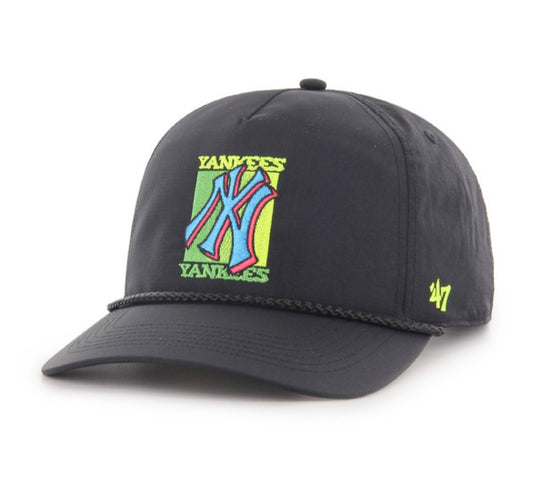 Gorra '47 Sundale Hitch New York Yankees – Edición Neon (Negra con detalles flúor)