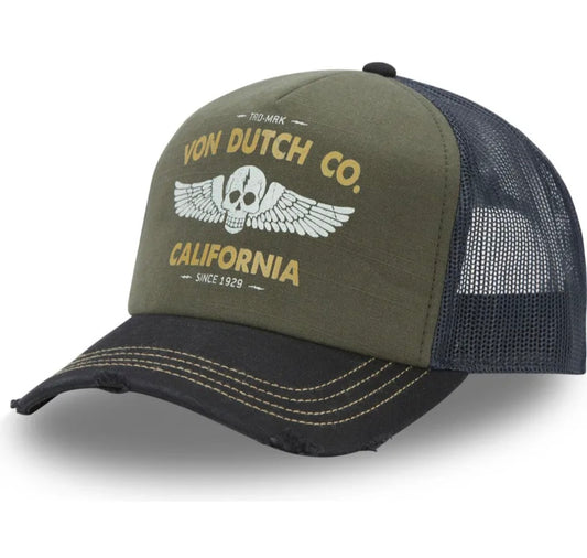 Gorra Trucker Von Dutch CREW24 – Verde, Azul y Negro