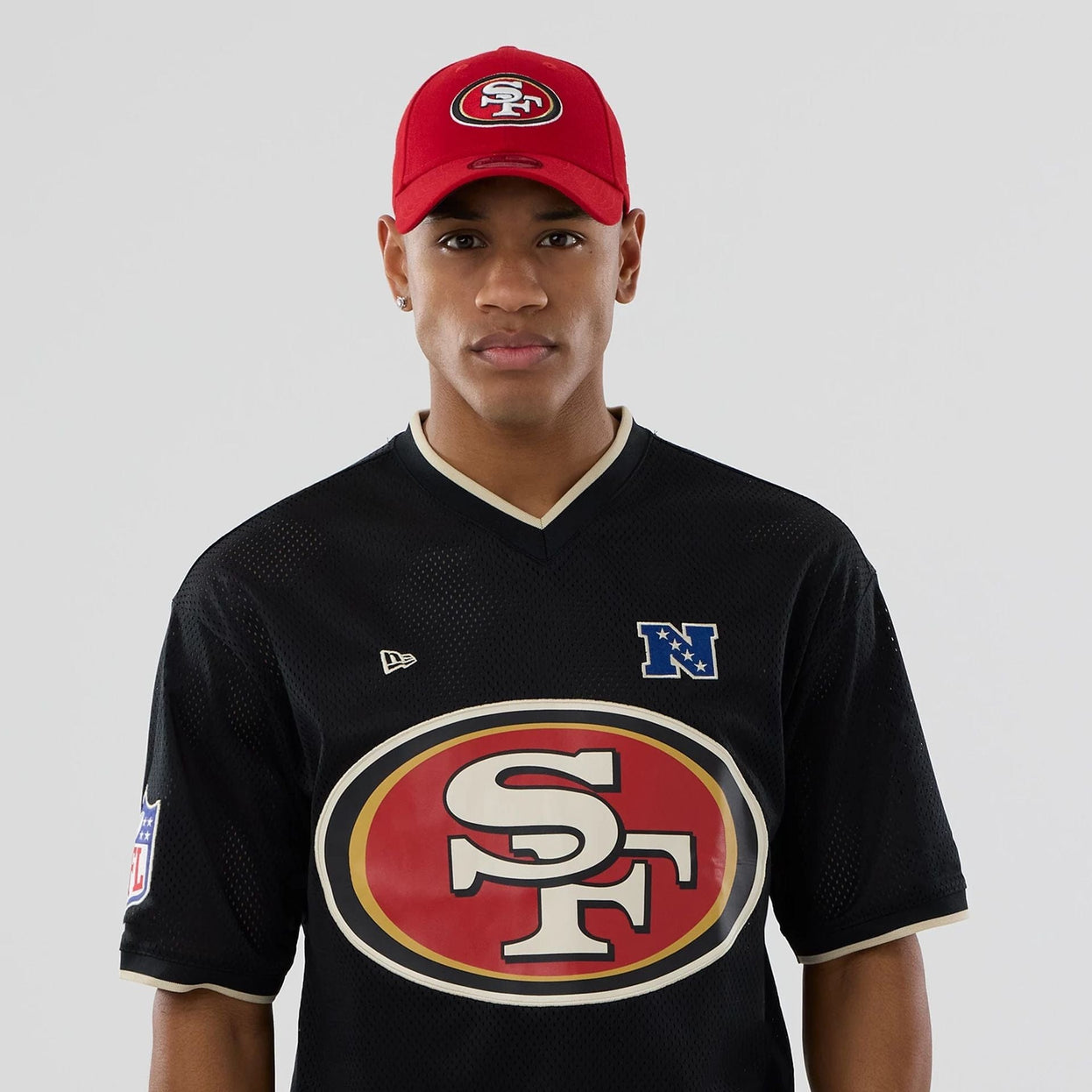 Camiseta New Era NFL San Francisco 49ers Negra Mesh Oversize