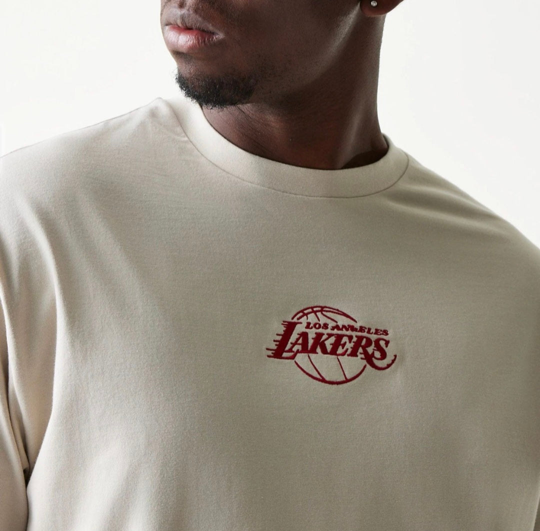 Camiseta new era LA lakers beige NBA