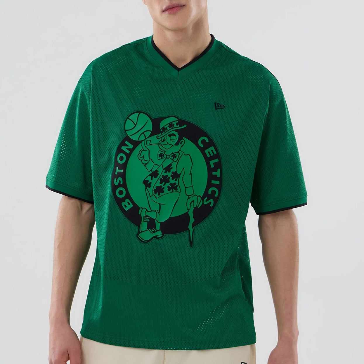 Camiseta Boston Celtics verde mesh oversize