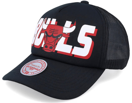 Gorra Mitchell & Ness – Chicago Bulls Billboard Trucker (Negra)