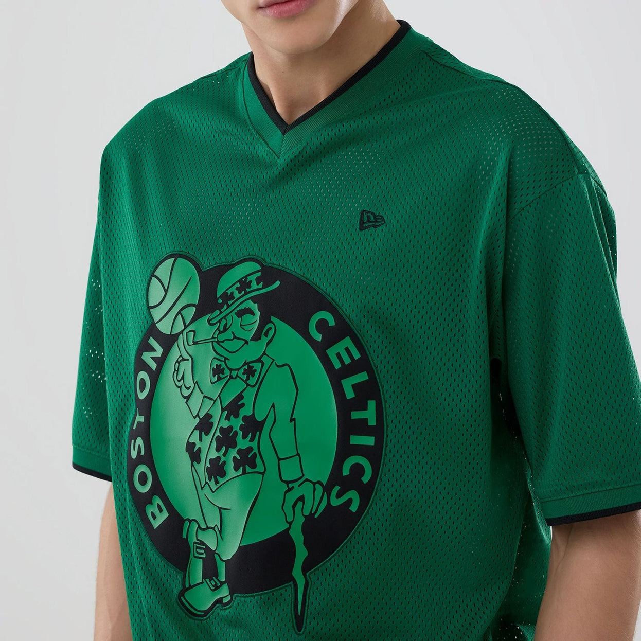 Camiseta Boston Celtics verde mesh oversize