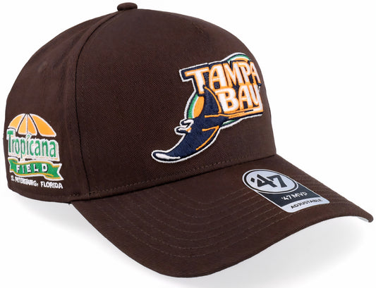 Gorra ’47 Tampa Bay Rays Marrón Chocolate Tropicana Field – Cooperstown
