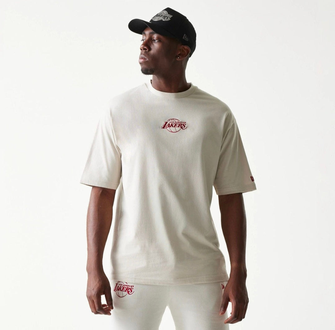 Camiseta new era LA lakers beige NBA