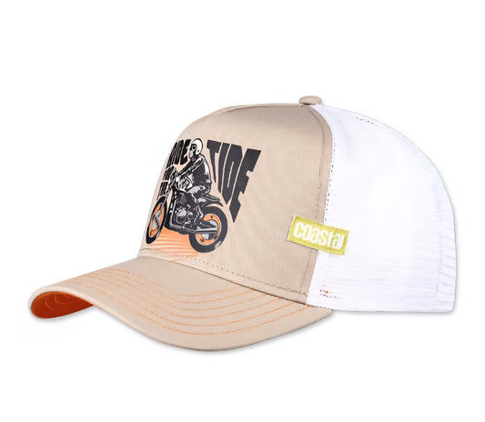 Trucker khaki y blanca RIDE TIDE II