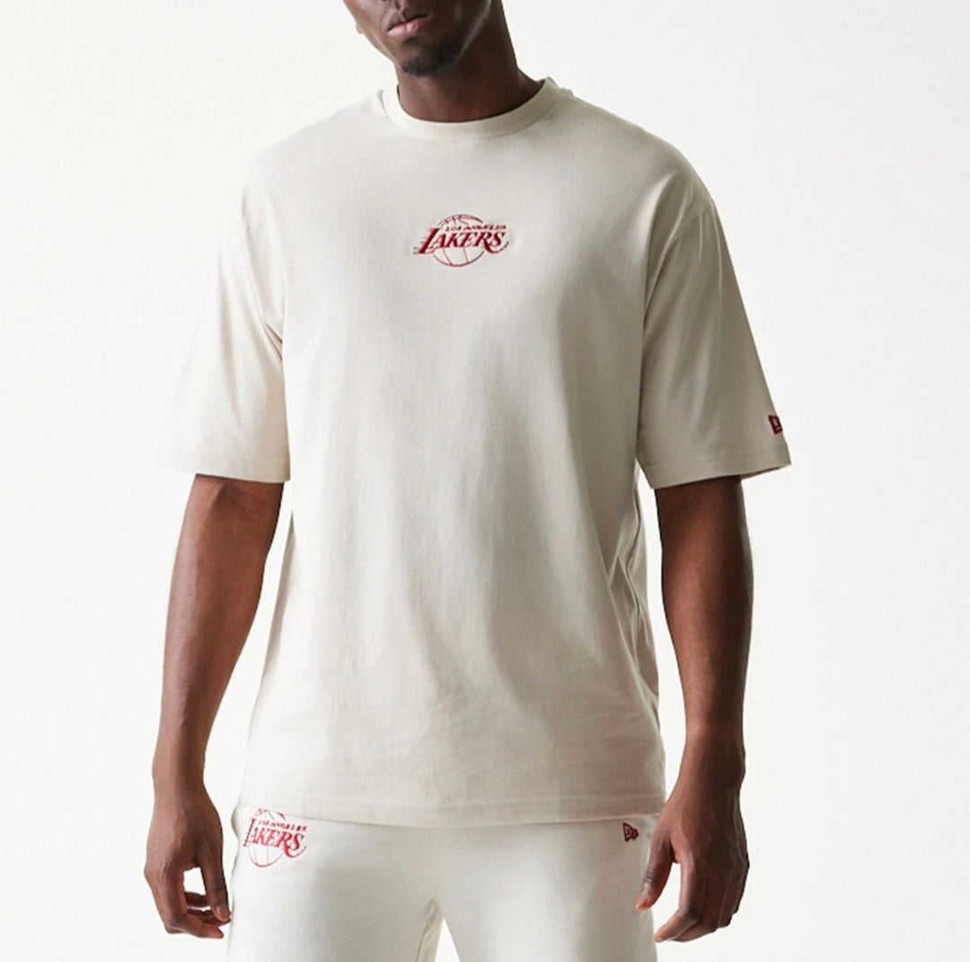 Camiseta new era LA lakers beige NBA