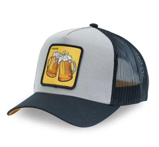 Gorra capslab cheers cervezas gris y negra