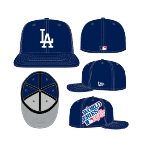 Gorra 59fifty LA Dodgers azul royal parche WS 1986