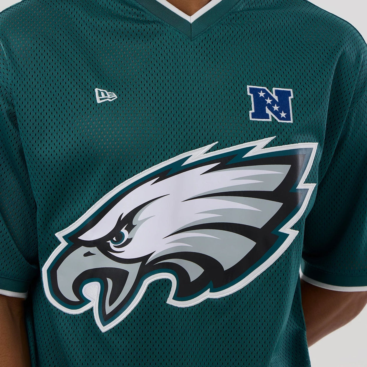 Camiseta New Era NFL Philadelphia Eagles Verde Oscuro Mesh Oversize
