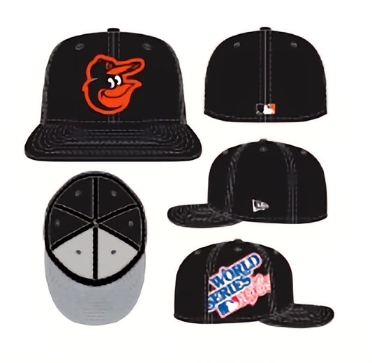 Gorra New Era 59fifty negra baltimore orioles 1983