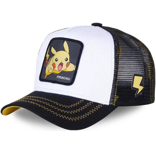 Gorra trucker capslab pikachu PIK5 – Blanco y negro