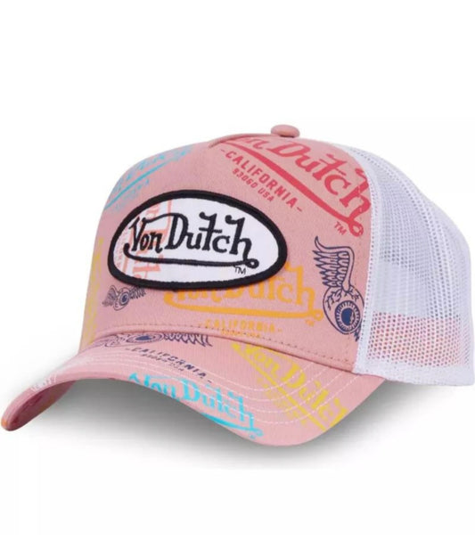 Gorra Von Dutch Trucker VD/1/CT/LE/POU – Rosa y Blanco