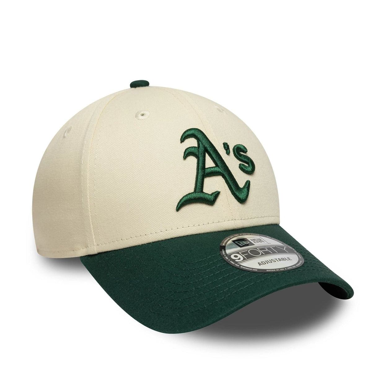 Gorra New Era Oakland Athletics crema Block 9FORTY