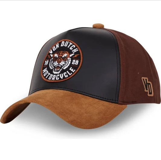 Gorra Von dutch negra y marrón VINT03