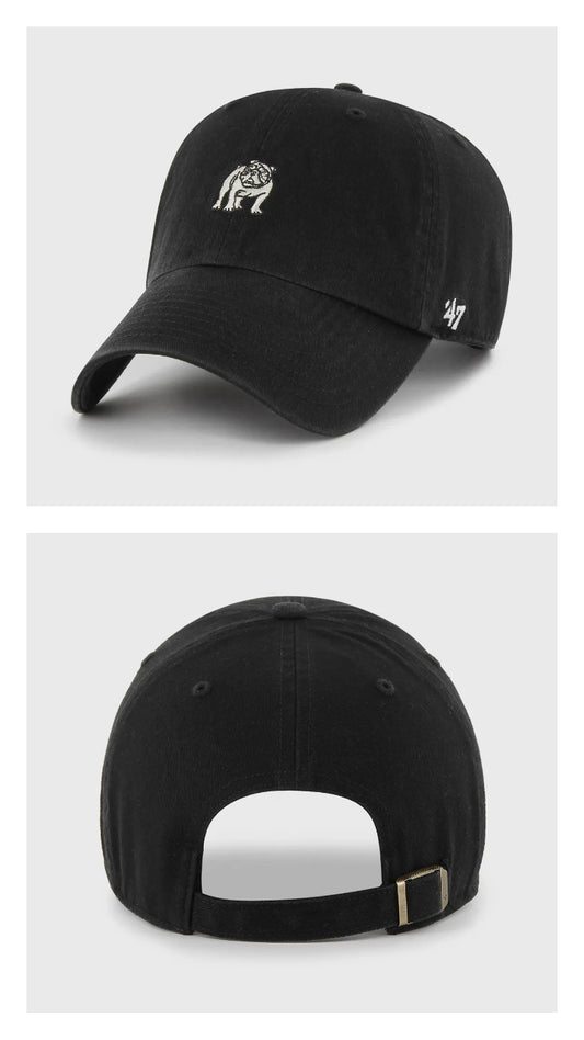 Gorra negra bulldog inglés 47 clean up dog icon