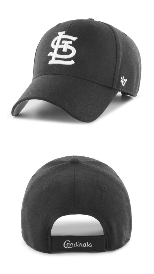 Gorra negra cardinals 47 mvp