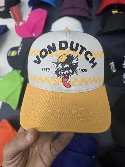 Von dutch trucker amarillo blanco y negro WIG - intershopgc - Tienda de gorras online - Maspalomas