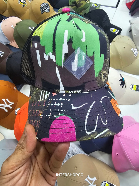 Wild style djinns trucker multicolor verde berry naranja - intershopgc - Tienda de gorras online - Maspalomas
