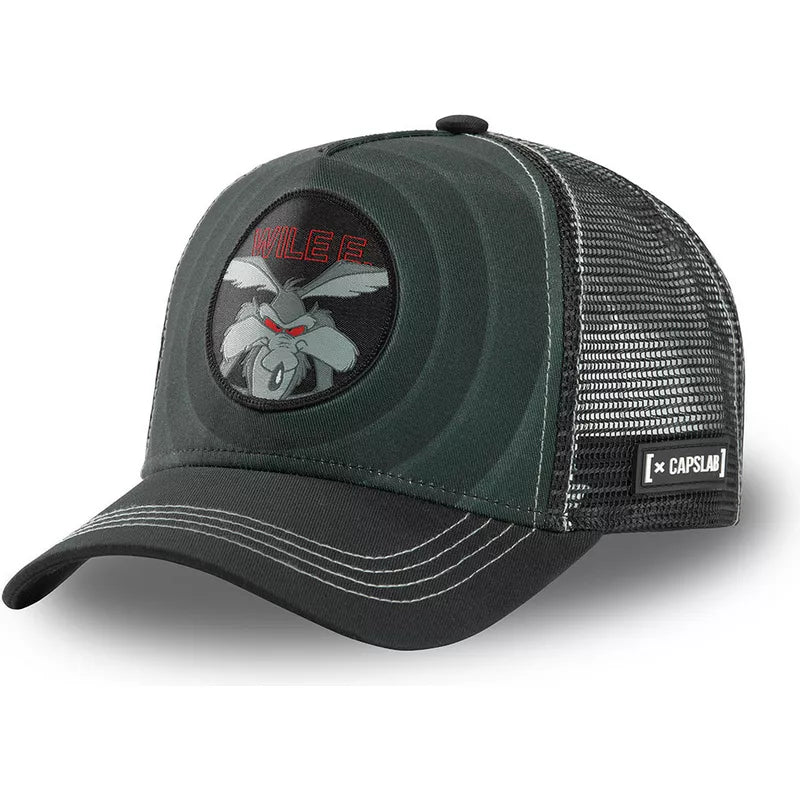 Wile E. coyote con los ojos rojos trucker negra visera curva WIL2 - intershopgc - Tienda de gorras online - Maspalomas
